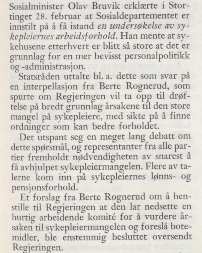 Faksimile Sykepleien 1962