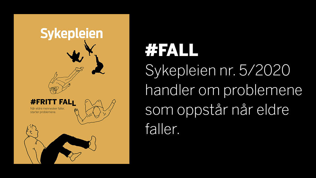 Bildet viser forsiden til Sykepleien nr. 5 #Fritt fall.