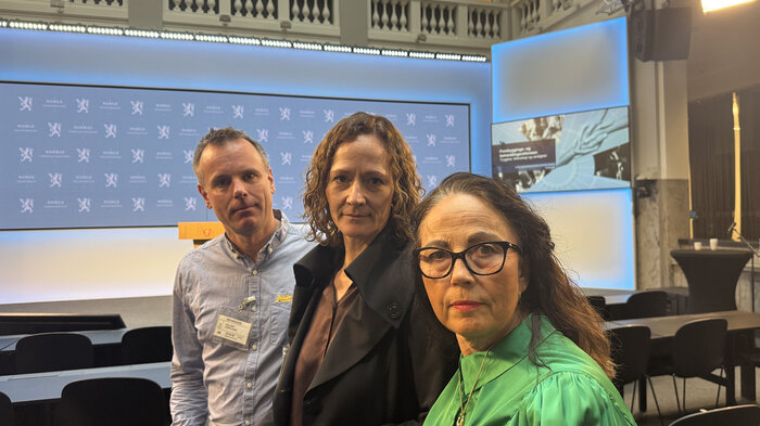 Bildet viser Espen Gade Rolland, Gro Lillebø og Ann Karin Swang