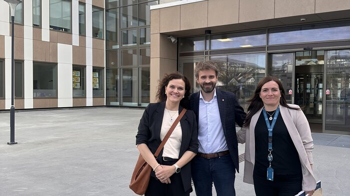 Bildet viser htv Tine Johansen, Jan Christian Vestre og Åshild Østlyngen