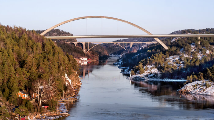 Bildet viser broen over Svinesund Bildet viser broen over Svinesund