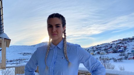 Edel Marlèn Taraldsen Bildet viser studentlederen i NSF, Edel Marlèn Taraldsen.