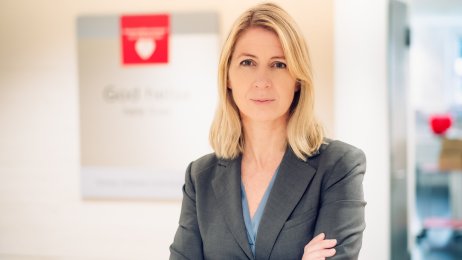 Bildet viser Mina Gerhardsen, generalsekretær i Nasjonalforeningen for folkehelsen