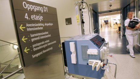Bildet viser et område av Oslo universitetssykehus