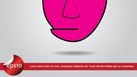 Tegning av et ansikt og et hjerte Tegning av et ansikt og et hjerte