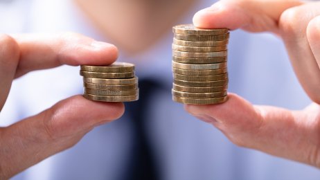 Mynter som illustrerer ulik lønn Mynter som illustrerer ulik lønn