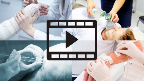 Flere bilder satt sammen til ett som viser sykepleie i praksis. Flere bilder satt sammen til ett som viser sykepleie i praksis.