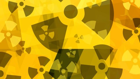 Atomulykke, atomkraftverk, Fukushima Illustrasjon av symbolet for atomkraft