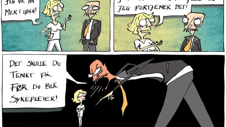 Aksjonisten Januar 2018 Lønn Stripe om lønn til sykepleiere