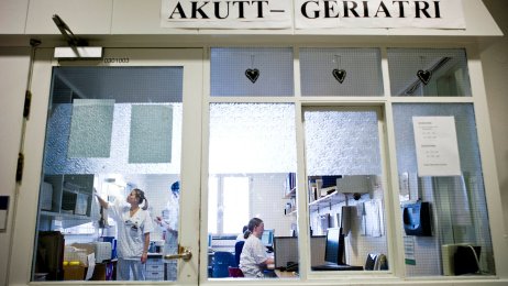Vaktrom, geriatrisk avdeling på Ullevål universitetssykehus. Vaktrom, geriatrisk avdeling på Ullevål universitetssykehus.