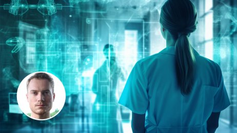 En sykepleierstudent i fremtiden. Illustrasjonsbildet viser en sykepleierstudent i fremtiden.