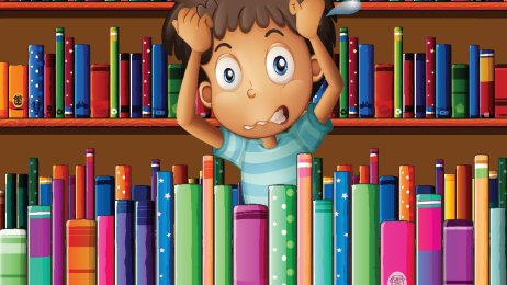 Tegning av frustrert gutt/mann som river seg i håret