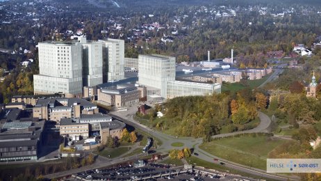 Arkitektbilde av nytt sykehus på Gaustad. Arkitektbilde av nytt sykehus på Gaustad.