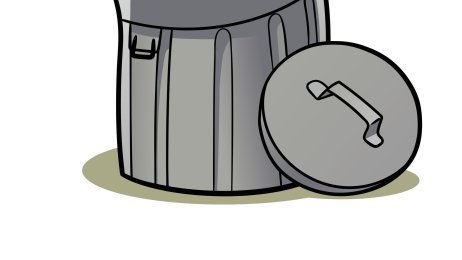 Søppel Illustrasjon av en full søppelkasse