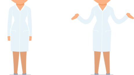 Tegning av to sykepleiere hvor den ene er oppgitt. Tegning av to sykepleiere hvor den ene er oppgitt.