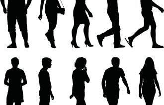 Gruppe, siluett