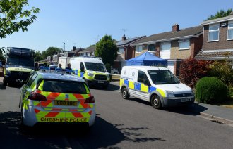 bildet viser engelsk politi