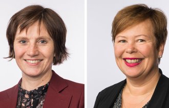 bildet viser Kjersti Toppe og Siv Mossleth