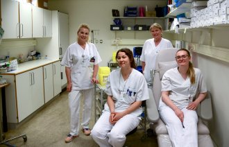 Sykepleiere på avdeling for endokrinologi