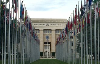 Bildet viser FN-bygget i Geneve