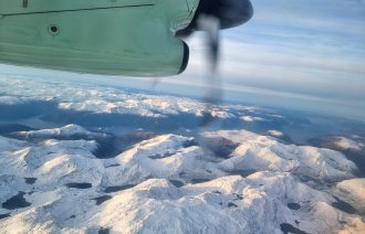 Utsikt fra fly vindu