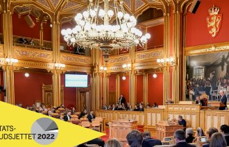 Bildet viser stortingssalen.