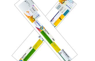 Bidet viser ulike legemiddelpakninger