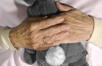 Bilde av hender som holder rundt et kosedyr