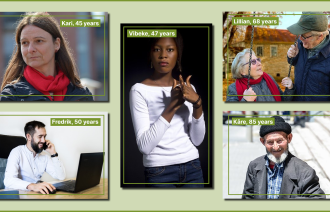 The illustration shown several different personas and their name and age