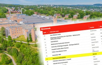 Bilde av rikshospitalet og listen fra Newsweek