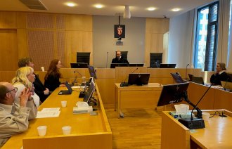 Bildet viser rettssal i Oslo tingrett før saken starter