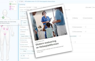 Bilde av programmet som brukes i HP, samt cover fra rapporten