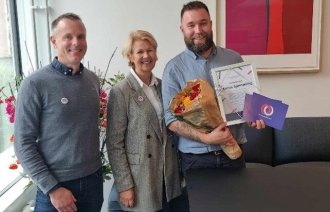 Bildet viser Espen Gade Rolland, Anita Vatland og Marius Sjømæling.