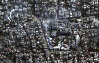 satelittbilde av sykehuset