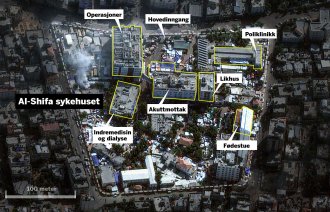 kart over al-shifa sykehuset