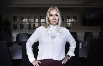 Bildet viser forbundsleder Lill Sverresdatter Larsen i NSF