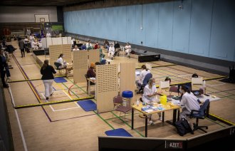 Bilde fra vaksinestasjon