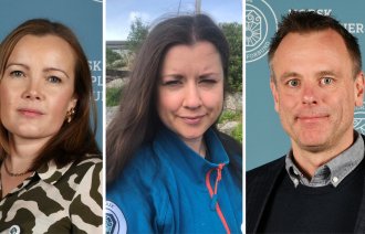 Bildet viser portretter av alle tre innleggsforfatterne