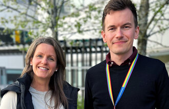 Bildet viser innleggsforfatterne Johnsen og Kvinge