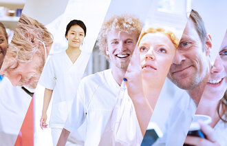 Bildet viser en kollasj av ulike sykepleiere