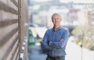 Bildet viser Leder i Unio stats streikekomité, Ørjan Hjortland