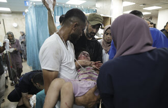 Bildet er fra et sykehus i Gaza.