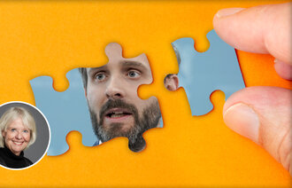 Illustrasjonsbildet viser helse- og omsorgsminister Jan Christian Vestre inne i en puslespillbrikke.