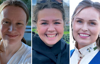 Bildet viser portretter av de tre innleggsforfatterne Knudsen, McCarthy og Grønning