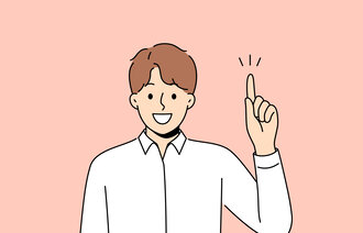 Illustrasjonen viser en mann som holder fingeren i været.