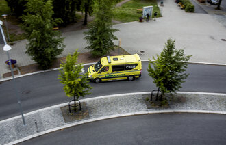 bilde av ambulanse på ullevål sykehus