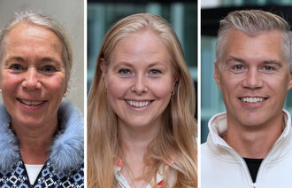 Bildet viser tre portrettbilder av Celina Anker-Rasch, Sigrun Syverud og Peter Gulliksjen