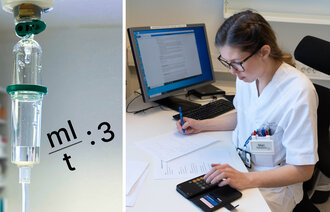 Bildet viser Mari Mangen ved Skien Helsehus