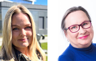 Bildet viser portretter av Hanne Schjelderup og Eva Christina Furskog-Risa