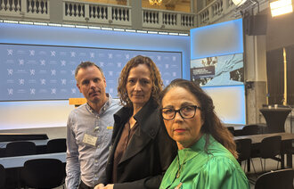 Bildet viser Espen Gade Rolland, Gro Lillebø og Ann Karin Swang